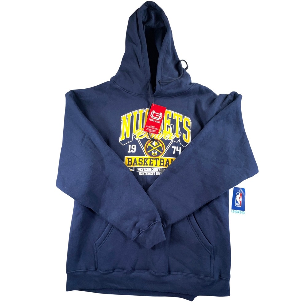 Denver Nuggets Hoodie NBA Ultra Game Mens XXL Navy Blue Basketball Sweatshirt